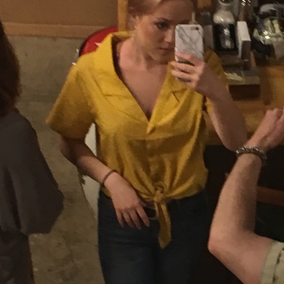 Yellow Button Up - Picture 3 of 3